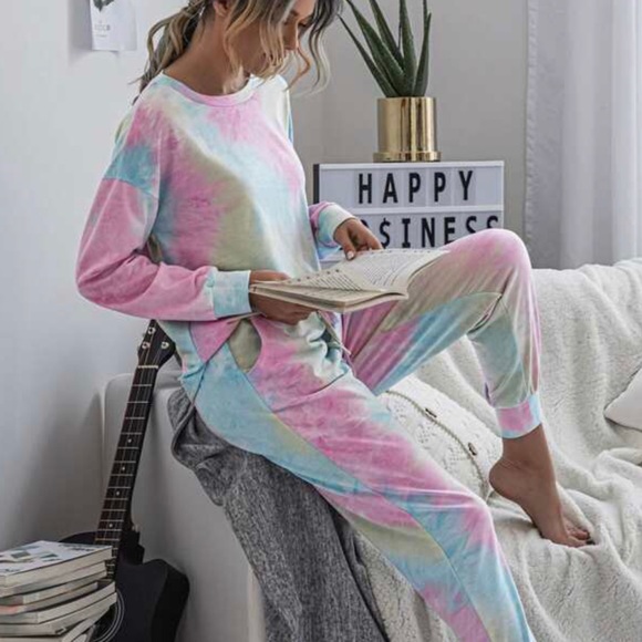 Rainbow tie dye lounge set - Picture 5 of 5